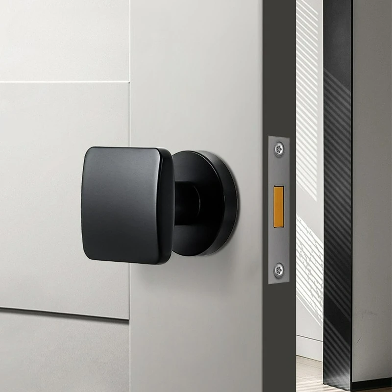 

Invisible Single-sided Silent Bedroom Door Hidden Background Wall with Key/keyless Lock Zinc Alloy Single-sided Handle Lock