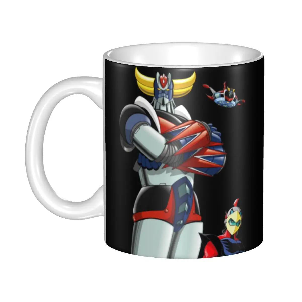 UFO Robot Goldorak Grendizer Coffee Mugs DIY Custom Anime Mechanical Warrior Ceramic Mug Cup Creative Present