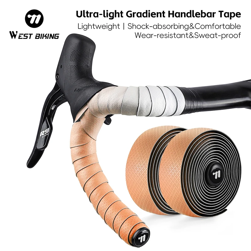 

Лента на руль велосипеда West Biking, сверхлегкая градиентная цветная лента на руль шоссейного велосипеда, противоскользящая ручка из искусственной кожи, аксессуары для велоспорта