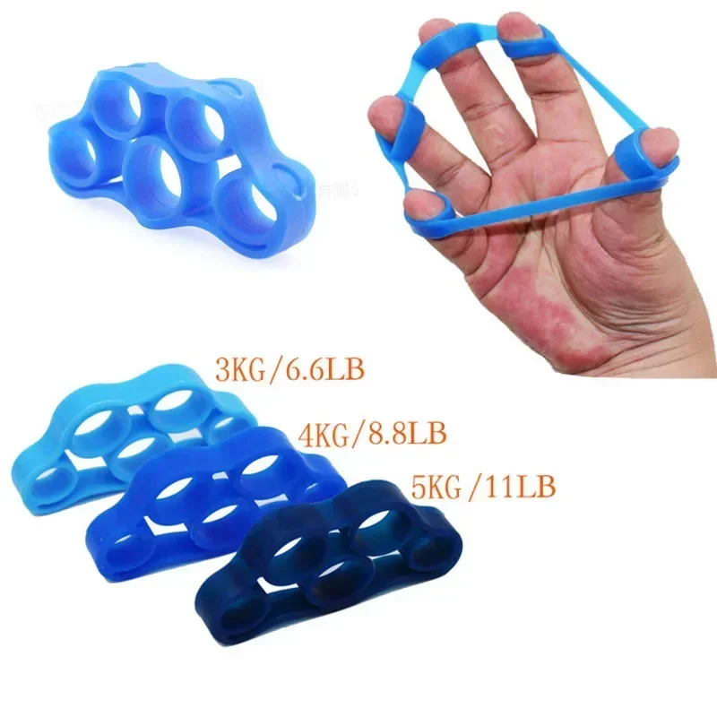 Finger Gripper Silicone Hand Gripper Resistance Band Hand Grip Wrist Stretcher Finger Expander Strength Trainer Exercise Fitness