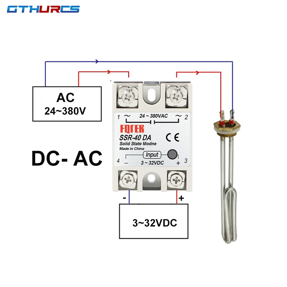 Solid State Relay 10A 25A 40A single phase Module 3-32V Input DC 24-380V AC Output High Quality SSR-10DA SSR-25DA SSR-40DA