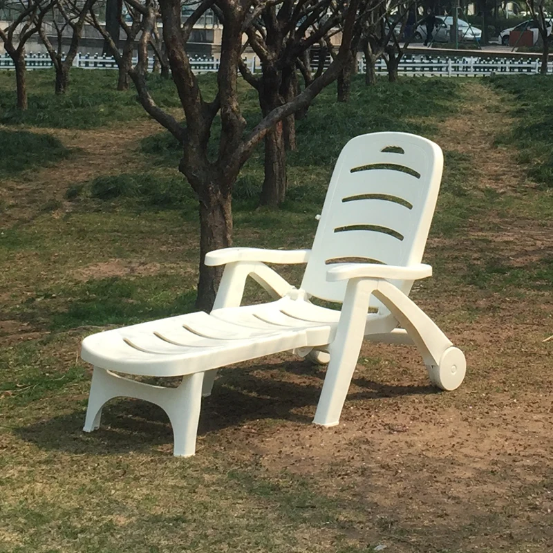 

Plastic Beach Chair Lounger Folding Chair Fishing Outdoor Recliner Dual-purpose Garden Camping Silla Playa Plegables Furniture