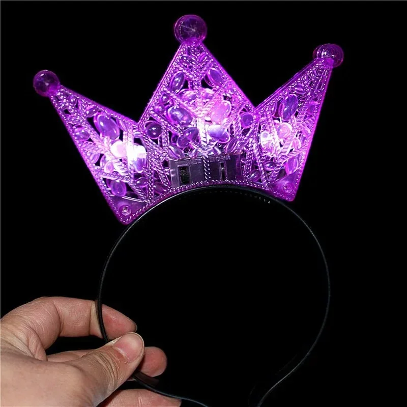 LED Flashing Crown Adult Kid Princess Light Headband Hairband for Festival Party Birthday Wedding Cosplay Halloween Christmas