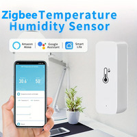 Support Tuya Zigbee Temperature Humidity Sensor Smart Home Device Compatible with Google Home Alexa for Environmental Monitoring