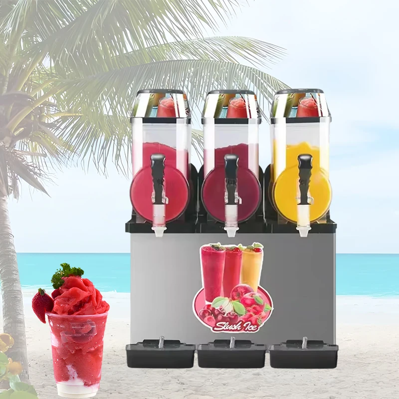 Compact 2-Tank Slush Machine, Commercial Frozen Drink & Slush Maker for Ice Cream, Juice and Cocktails