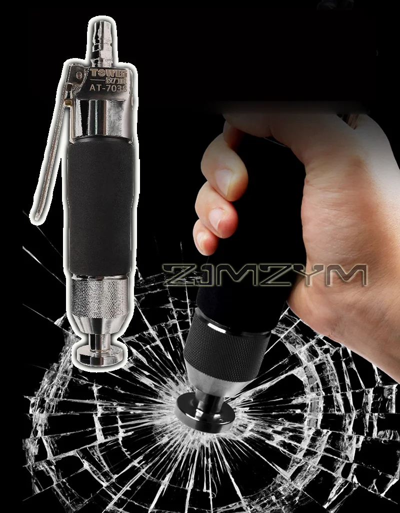 180L/min Straight Pneumatic Hammer Auto Repair Tire Shoe Repair Air Reciprocating Hammer Repair Iron Edge Sealing Pneumatic Tool