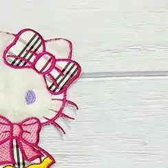 Sanrio Hello Kitty Patch zum Aufbügeln, bestickt, für Kleidung, Cartoon-Anime-Patches für Kinderkleidung, Applikationen, Aufkleber