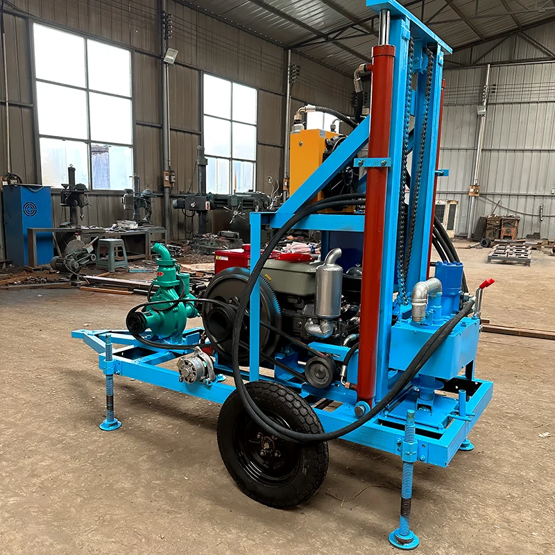 تخصيص جهاز حفر آبار المياه الديزل الصغيرة 150 م 200 م آلة الحفر الهيدروليكية الزراعية