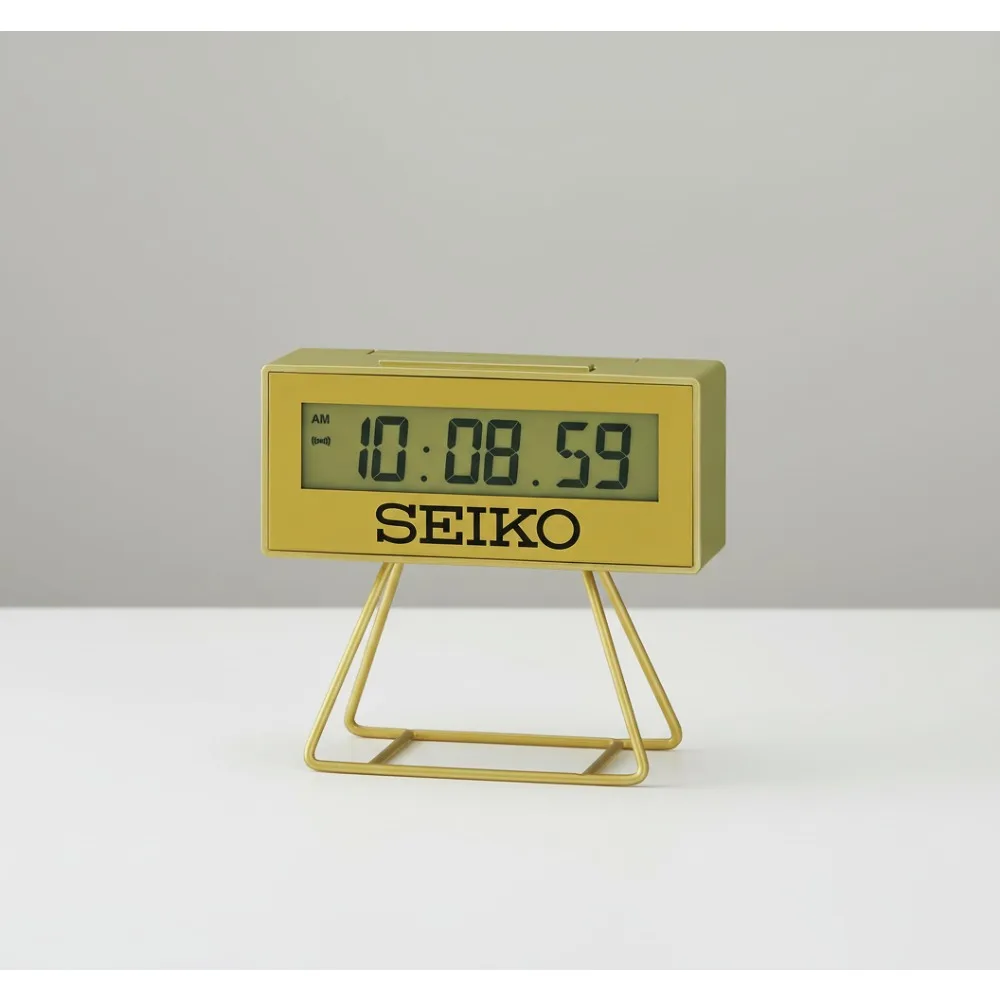 

Limited Edition Mini Marathon Alarm Clock with Timer, Stopwatch, Snooze - Gold for Sports Enthusiasts & Travel