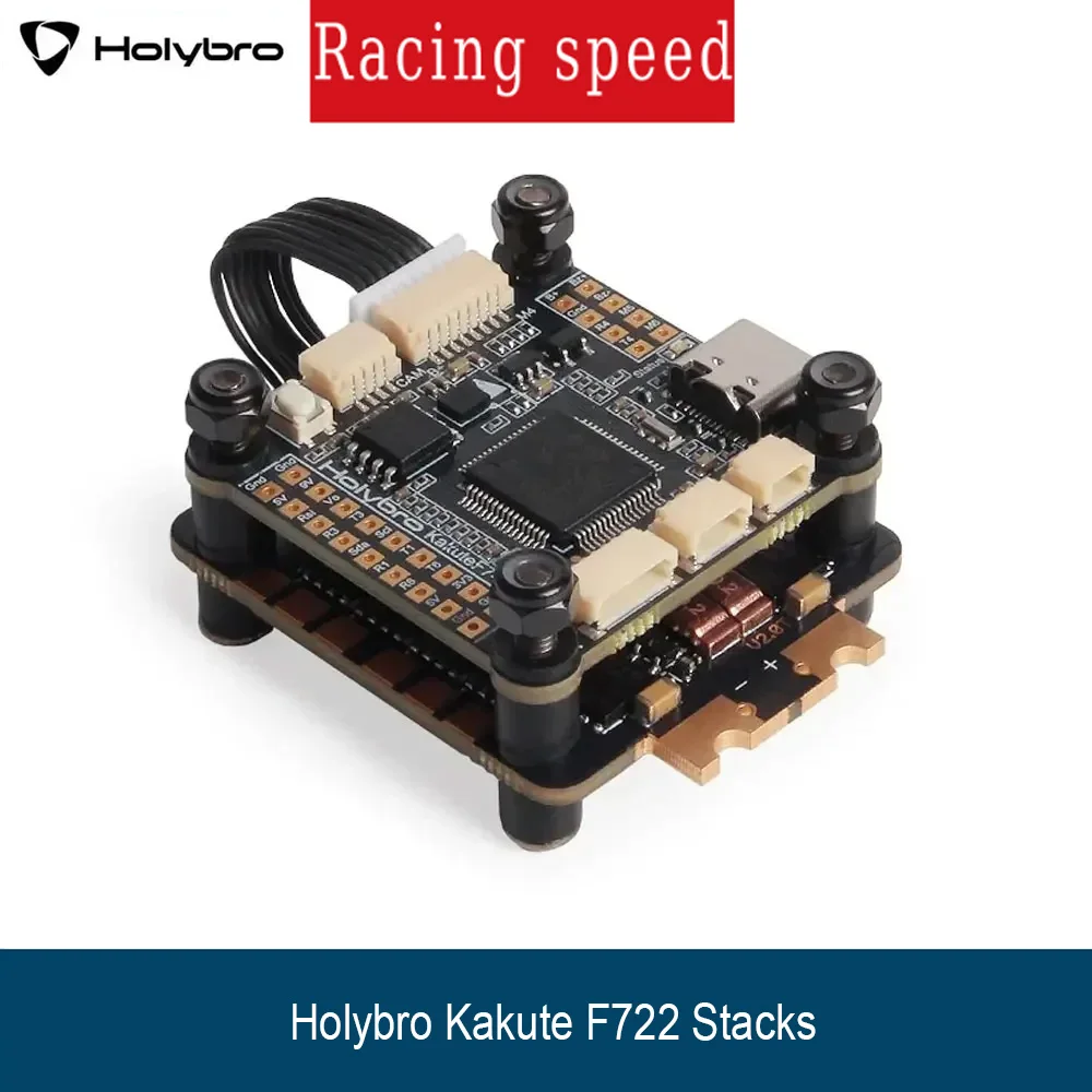 

Holybro Kakute F722 Stacks F722 Flight Controller with Tekko32 F4 4in1 50A / 65A Metal ESC 30x30mm 4-6S LiPo for FPV Drone RC