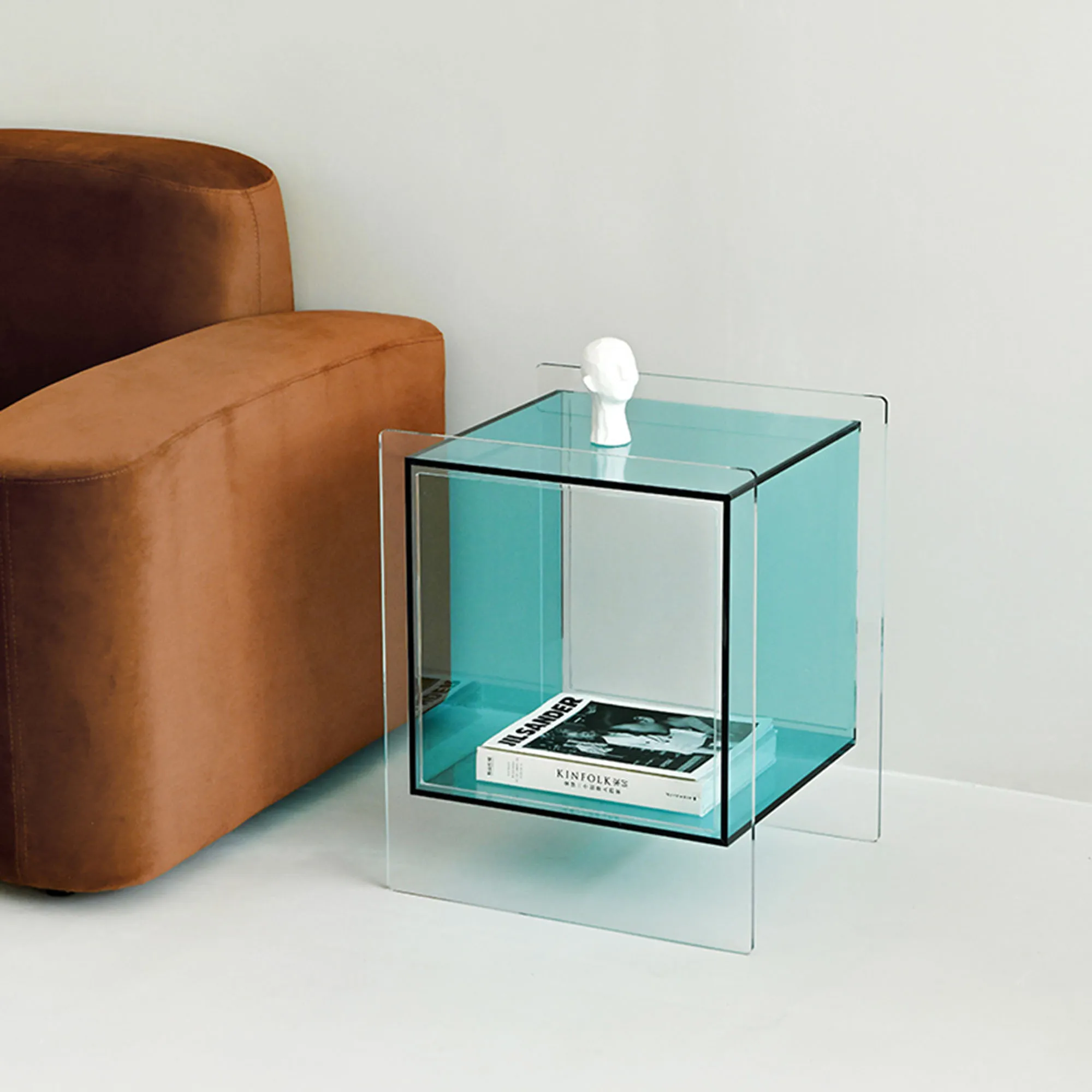 Cabinet Seating Corner Small Coffee Table Nordic Light Luxury Simple Acrylic Bedroom Bedside Glass Craft