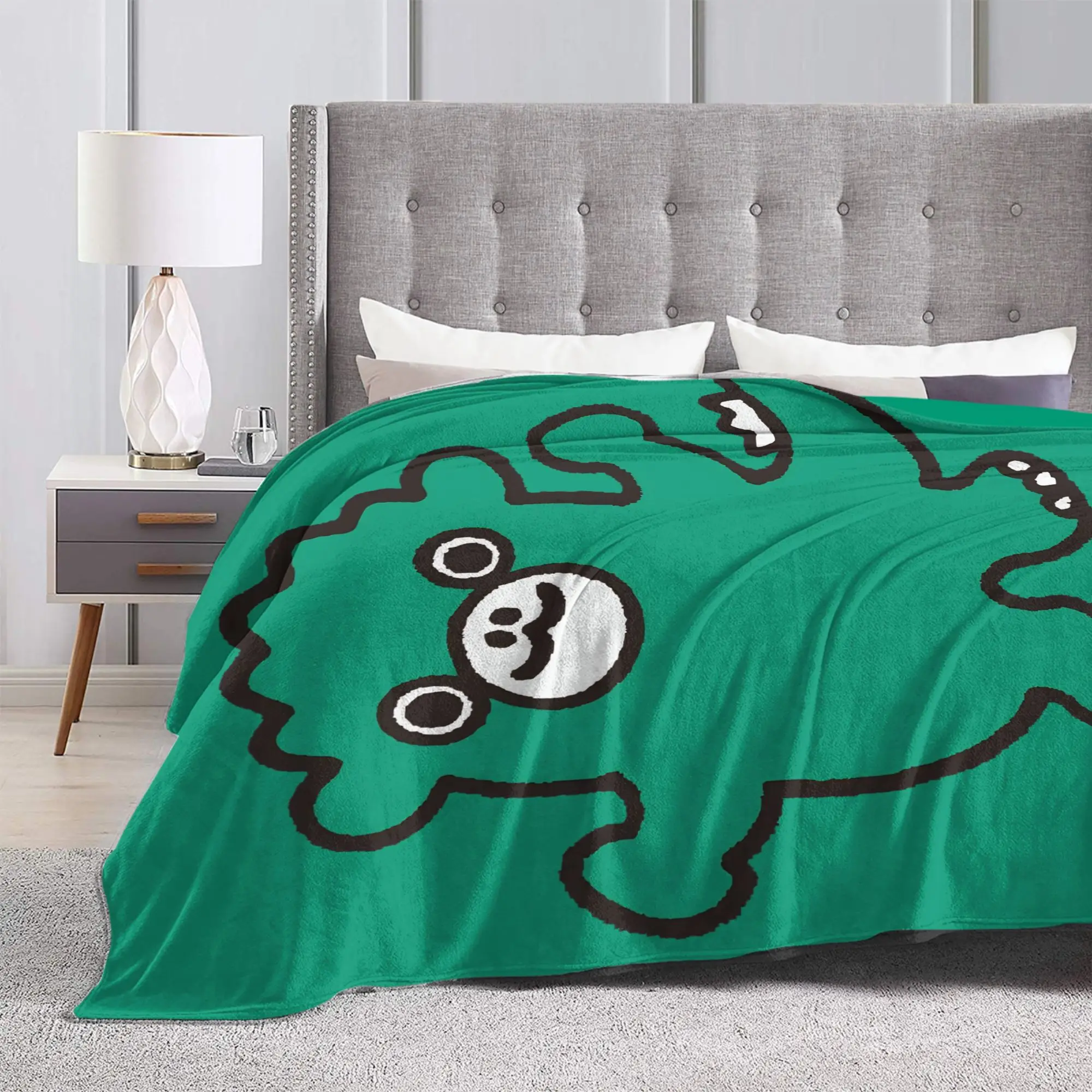 Chibi Godzillaa Monster Raids Again Fleece Throw Blankets Kawaii Blankets for Home Bedroom Ultra-Soft Plush Thin Quilt