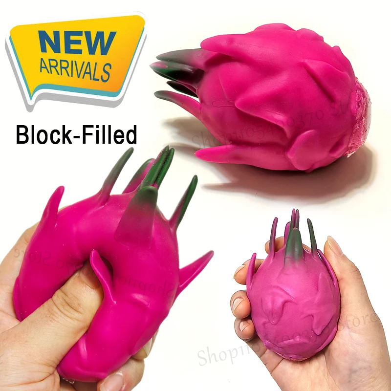 Handcrafted Crispy Dragon Fruit Squeeze Pressure Ball Soft And Grip Friendly Educational Balls ASMR Sensory Stress Relieving Toy