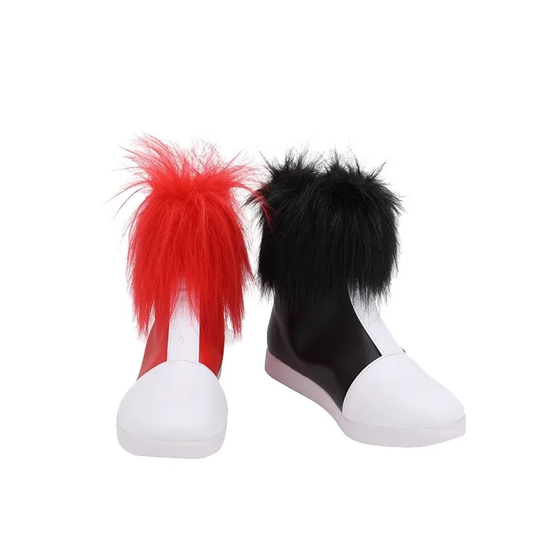 Cosplay Quinn stivali Bad Girl scarpe stivali in pelle donne adulte accessori di Halloween su misura per uomo donna scarpe cosplay