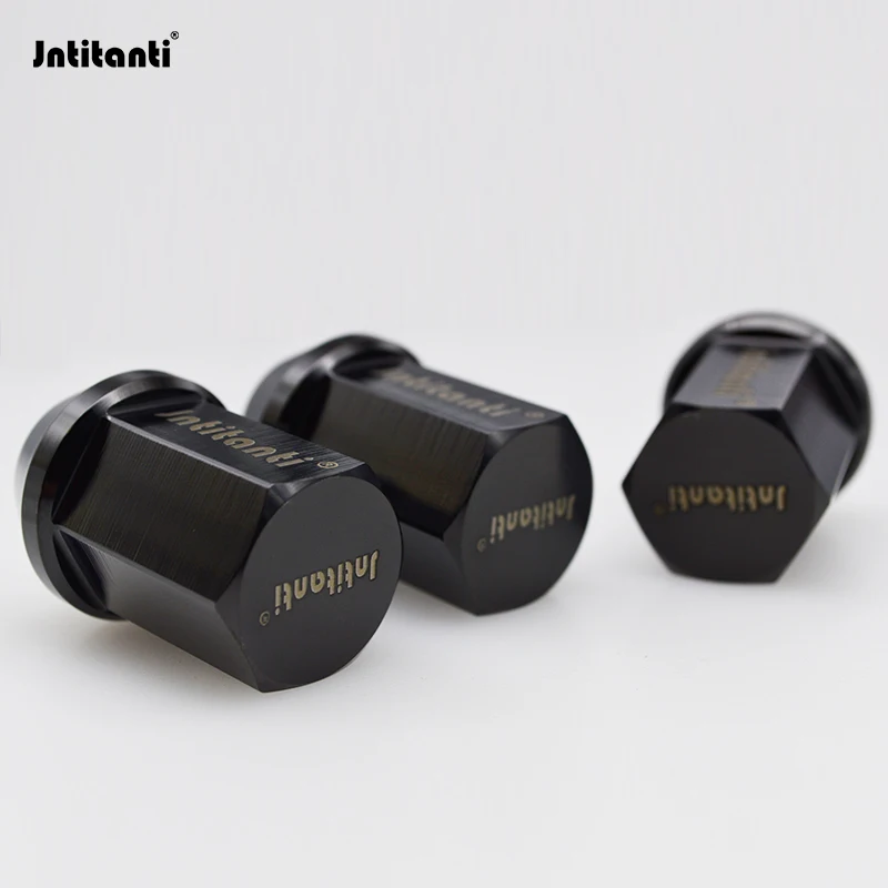 Jntitanti High quality Gr.5 titanium 10.9 grade Cone Seat Wheel Nut M14*1.5*35 for Jeep, Land rover,Tesla, Cherokee,Jaguar roewe