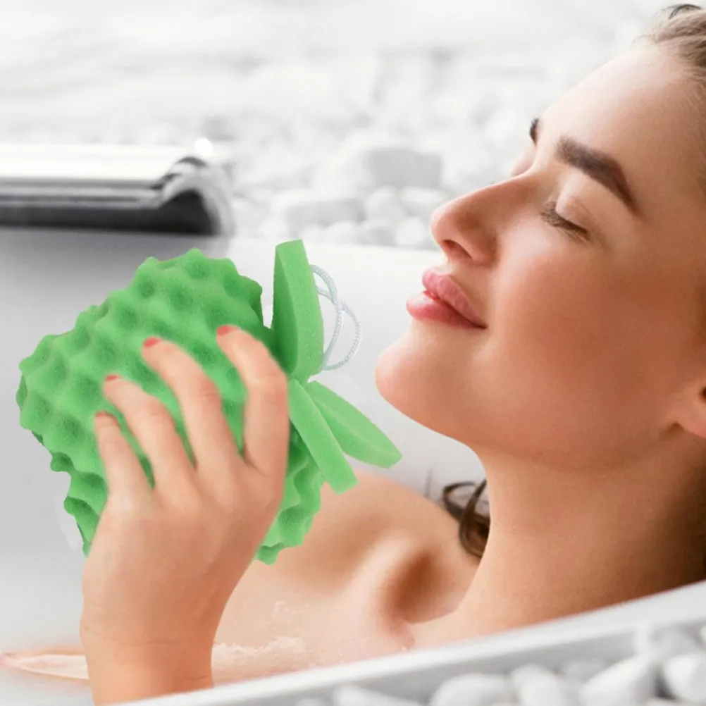 

2Pcs Children Bath Sponge Scrubber Set Baby Body Cleaning Tool Cartoon Design Exfoliating Sponge for Arms Legs Chest Back Use