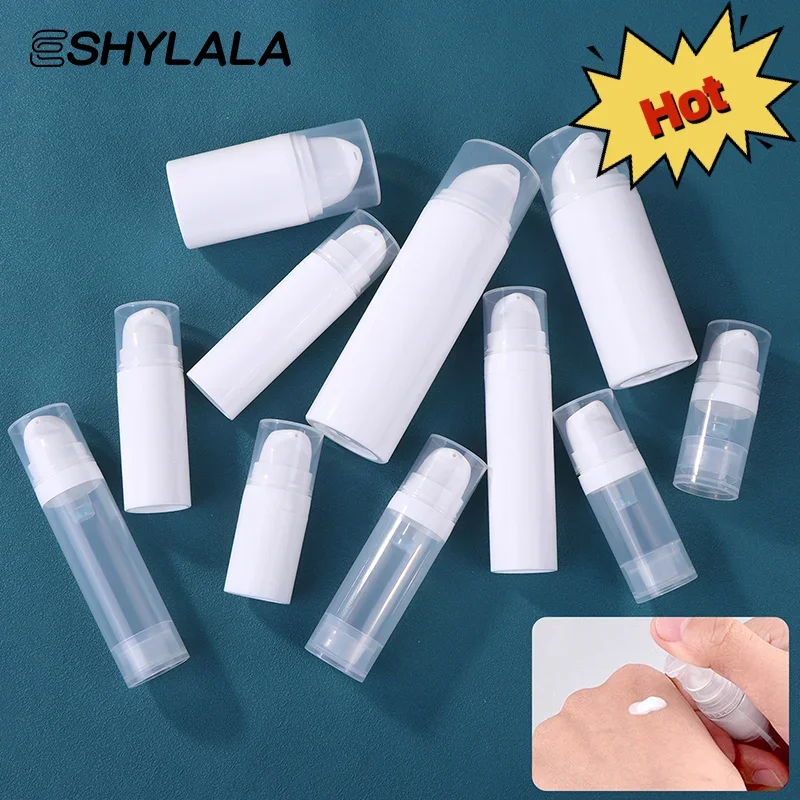 5-50ml Mini Portable Vacuum Press Type Bottle Refillable Makeup Cosmetics For Cream Gel Moisturizers Liquid Lotion Bottles