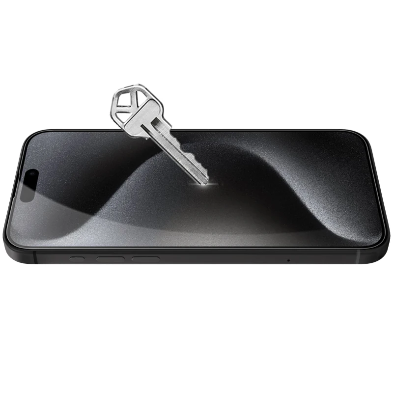Vidro temperado 9H antirreflexo NILLKIN para iPhone 15 Pro Max, anti-impressão digital e sem bolhas, filme HD de cobertura total com bordas 2,5D