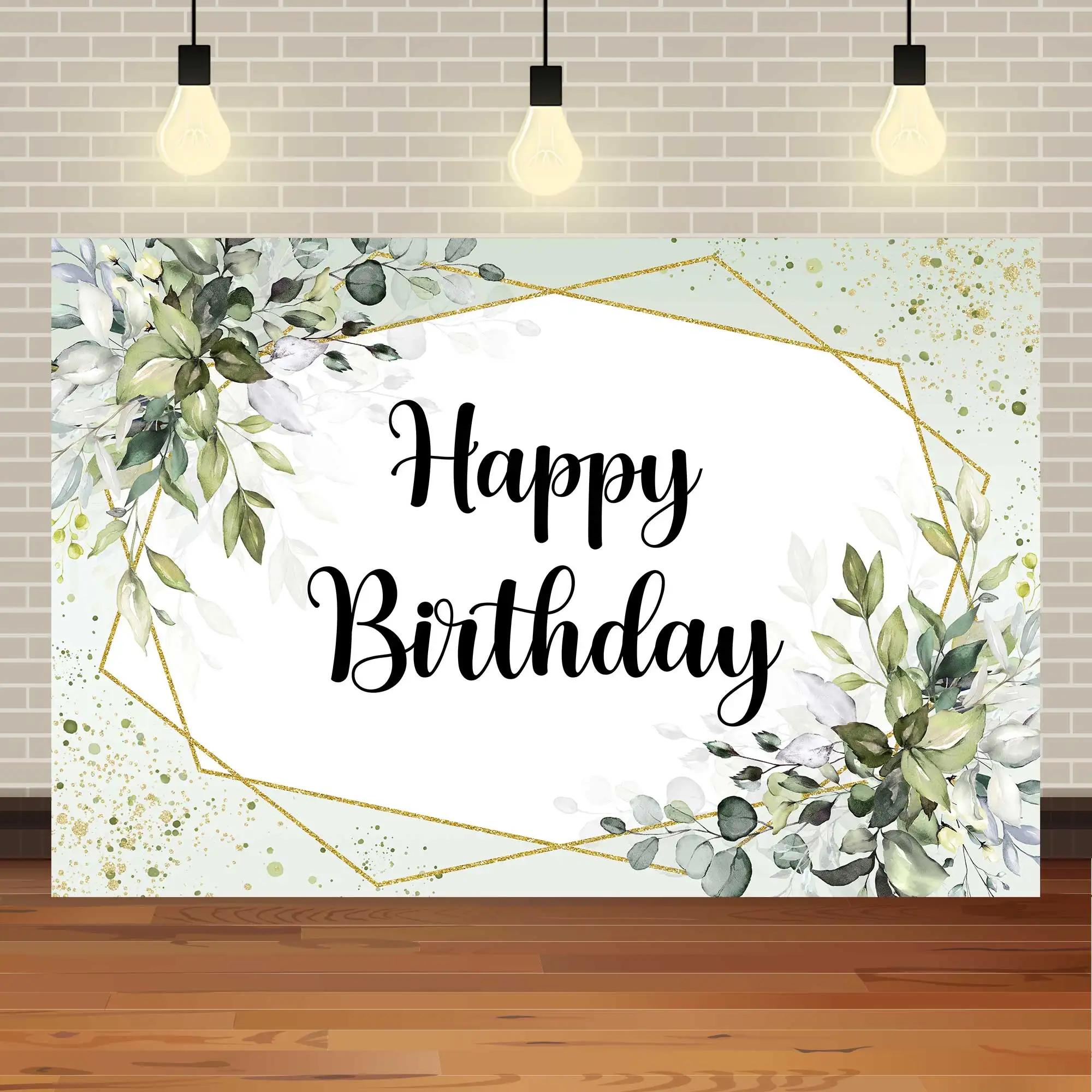 Neoack bunga daun pesta ulang tahun bayi Shower latar belakang merah muda bunga daun hijau perlengkapan dekorasi pernikahan Photocall Gold Dot