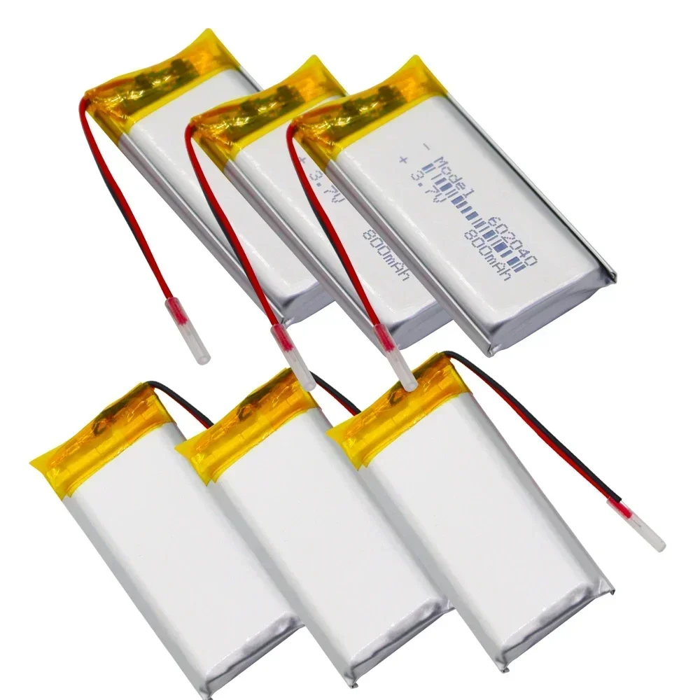 602040   3.7 فولت 800 مللي أمبير بطارية ليثيوم بوليمر ليثيوم أيون قابلة للشحن لنظام تحديد المواقع MP3 MP4 MP5 جهاز تسجيل فيديو رقمي للسيارات تاكوغراف سماعة خلية ليثيوم أيون