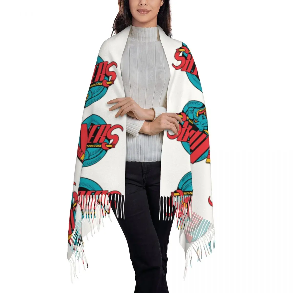 Detroit Vipers Detroit Vipers by HeyBeardMon Scarf Tassel Scarves Women Soft Warm Shawls and Wraps Long Fall Winter Shawl Wrap