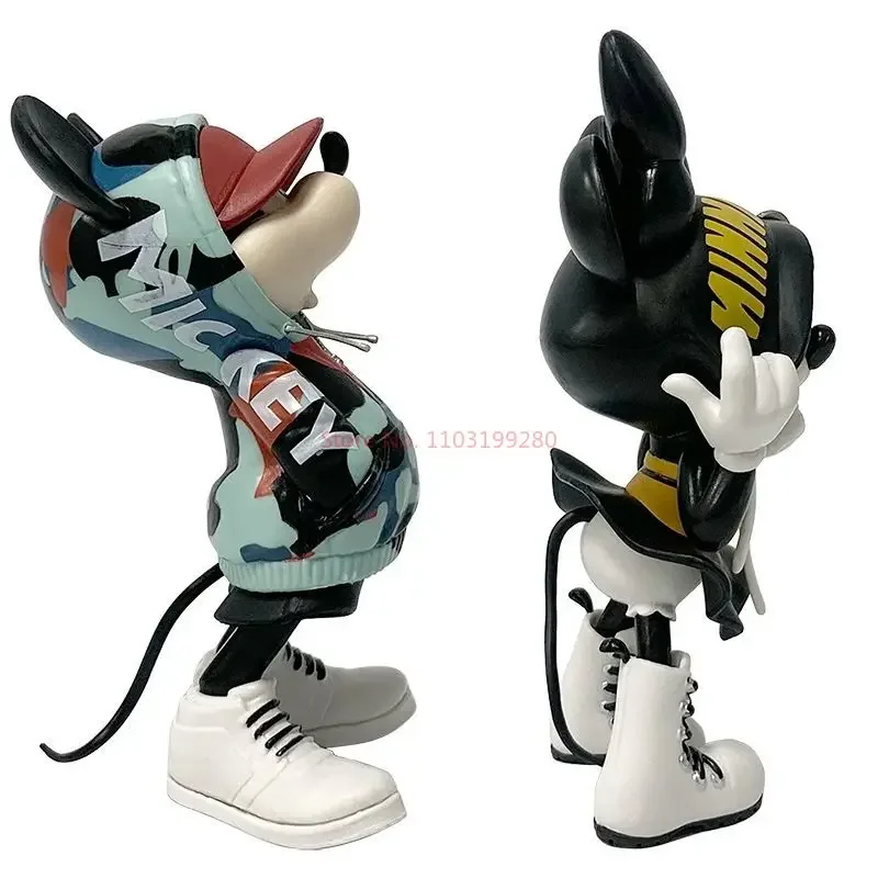 Disney Action Figures 15cm Tidal Suit Series Sweater Mickey Minnie Anime Figures Creative Ornaments Gift Children Toy Gift Cute