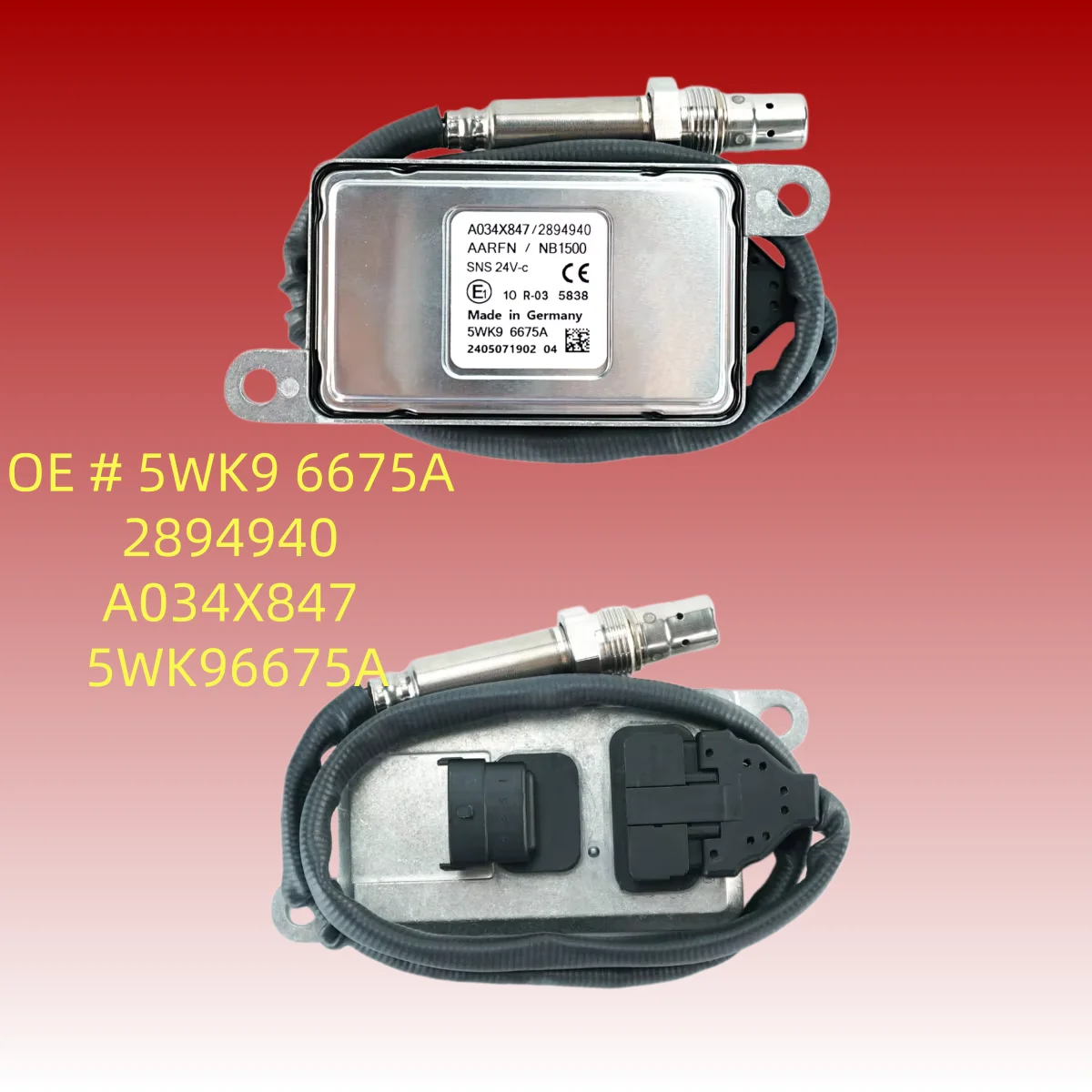 High quality New 5WK9 6675A 2894940 A034X847 5WK96675A Nox Sensor Nitrogen Oxide Sensor for Cummins
