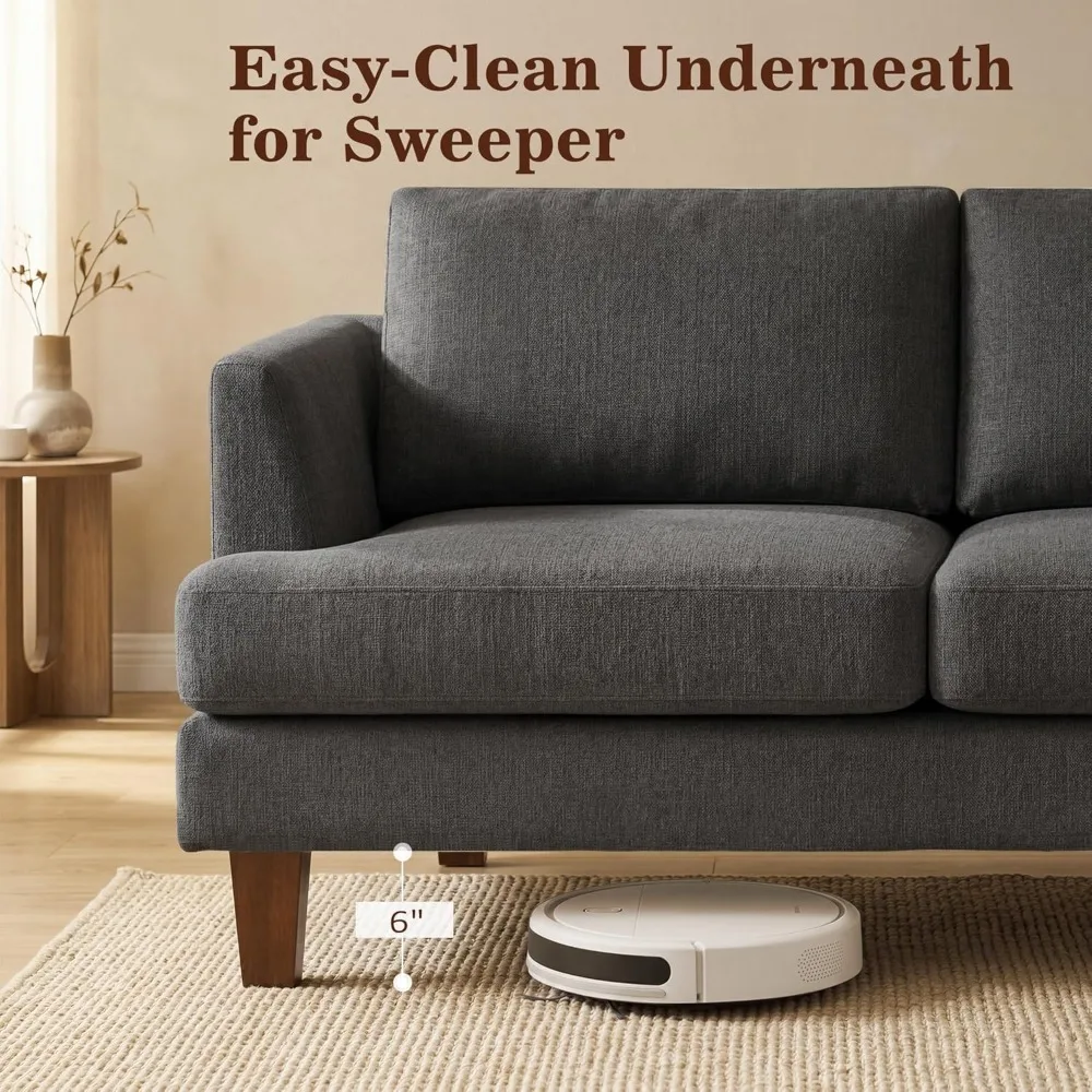 

Mid Century Modern Couches for Living Room, 89" Comfy Couch Sofa with 3-Seater Deep Seats, Upholstered Sofas for, Customized