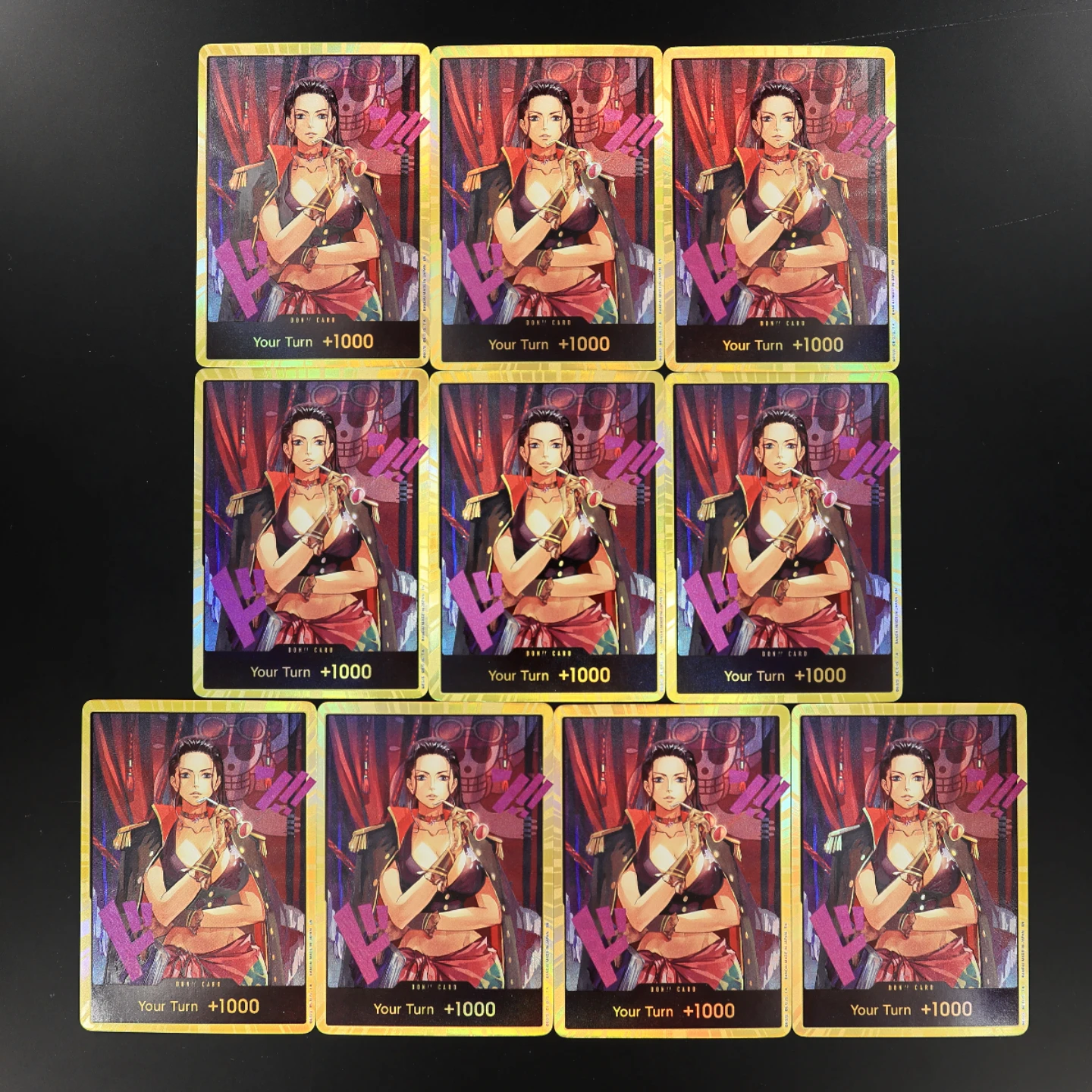 One Piece OPCG 3D Textured English Gangster Style Straw Hat Crew DON card Luffy Zoro Nami Chopper Robin Anime Collectible Cards view 6