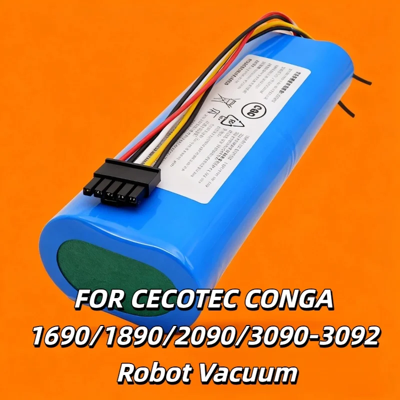 

4000mAh 14.4V Rechargeable Battery Pack –FOR CECOTEC CONGA 1690/1890/2090/3090-3092 Robot Vacuum,High-Capacity Durable Accessory
