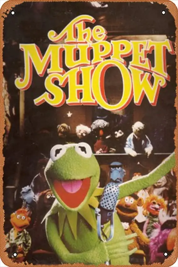 muecddoa Poster Metal Wall Tin Sign The Muppet Show Celebrity Poster TV Movie Poster Retro Gift Karaoke Man Cave Bars Cafes Deco