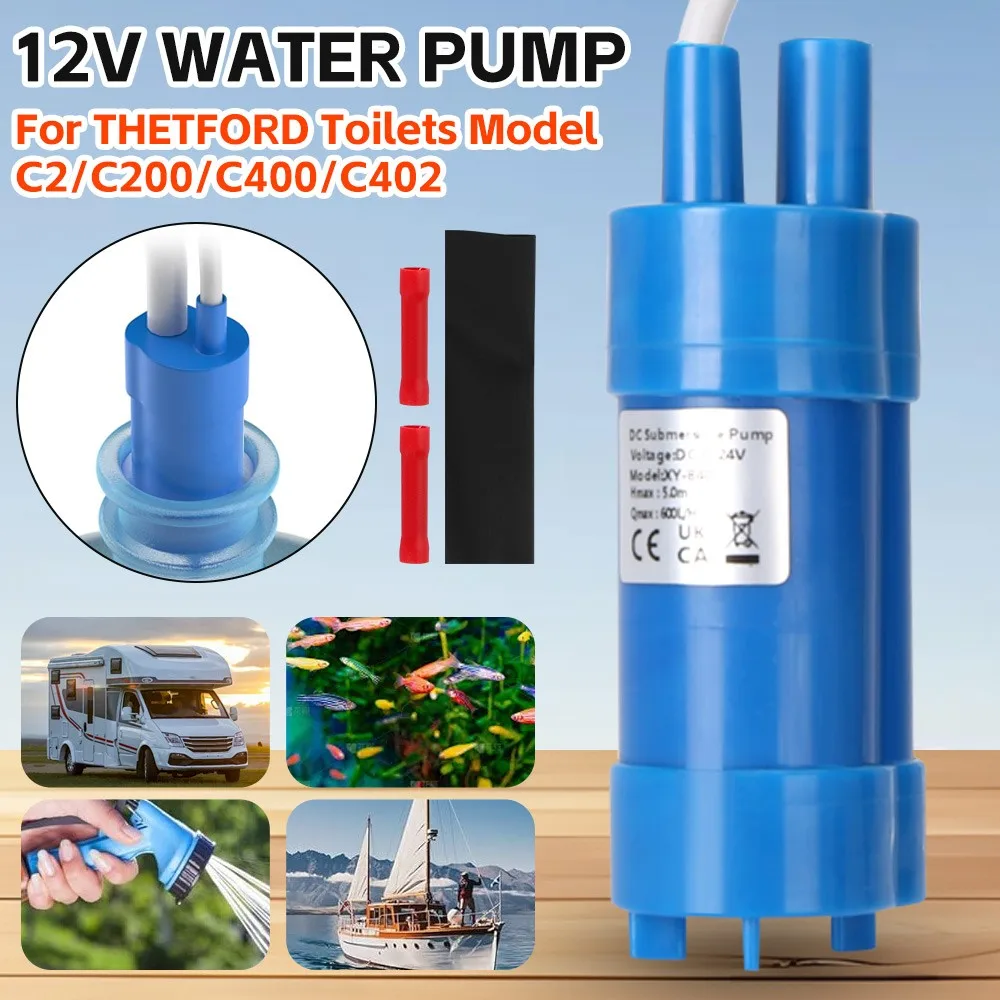 

12V Submersible Water Pump for Thetford Toilet C2/C200/C260/C400/C402 | RV/Caravan/Motorhome Replacement Part
