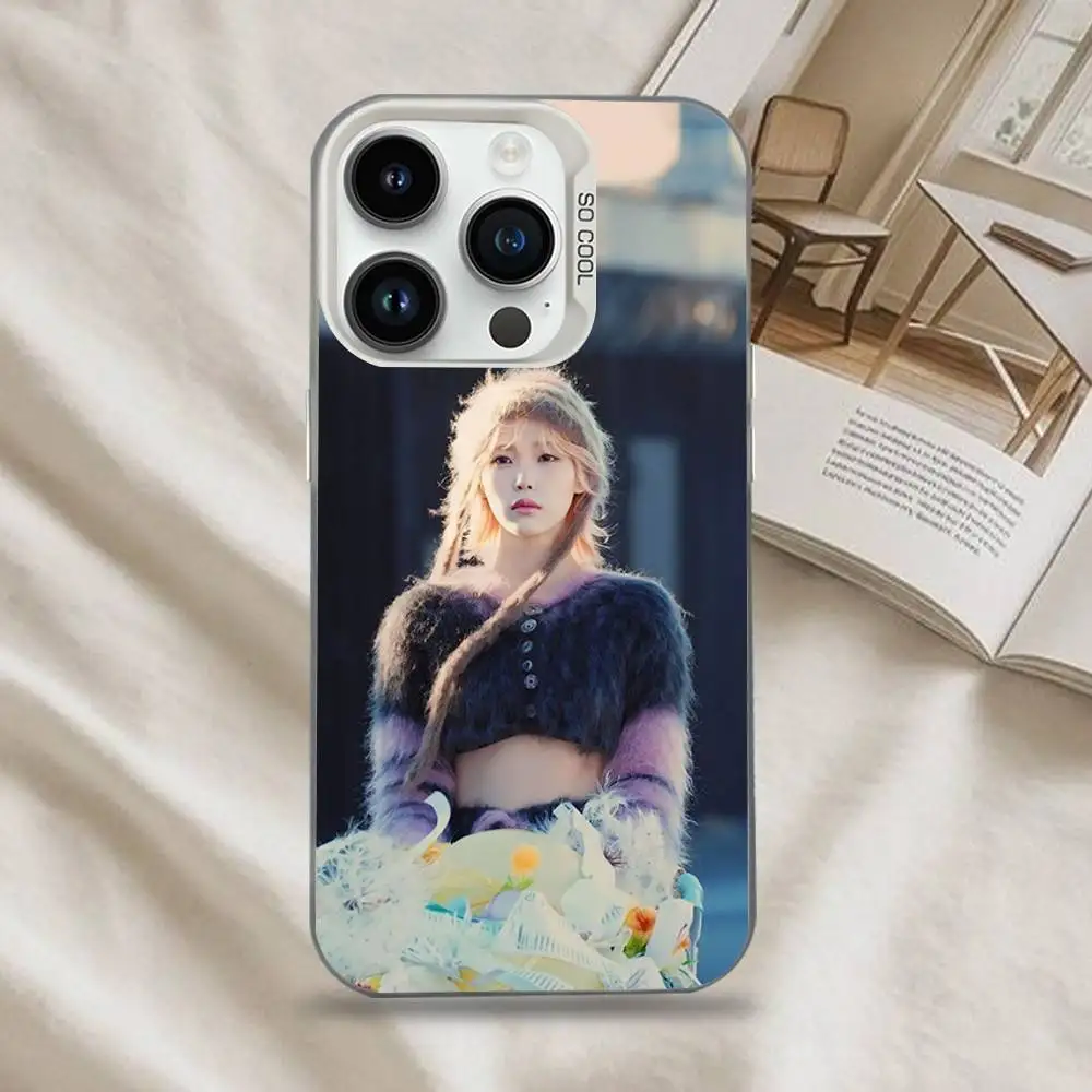 Singer IU Lee Ji Eun Phone Case For iPhone 16,15,14,13,12,11,Mini,Pro,SE,MAX White Matte Shockproof Cover