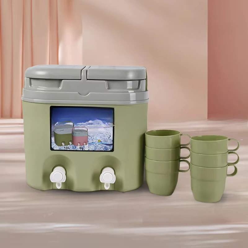 

Capacity 6L Cooler Box Portable Handle Ice Bucket Water Storage Juice Freezer
