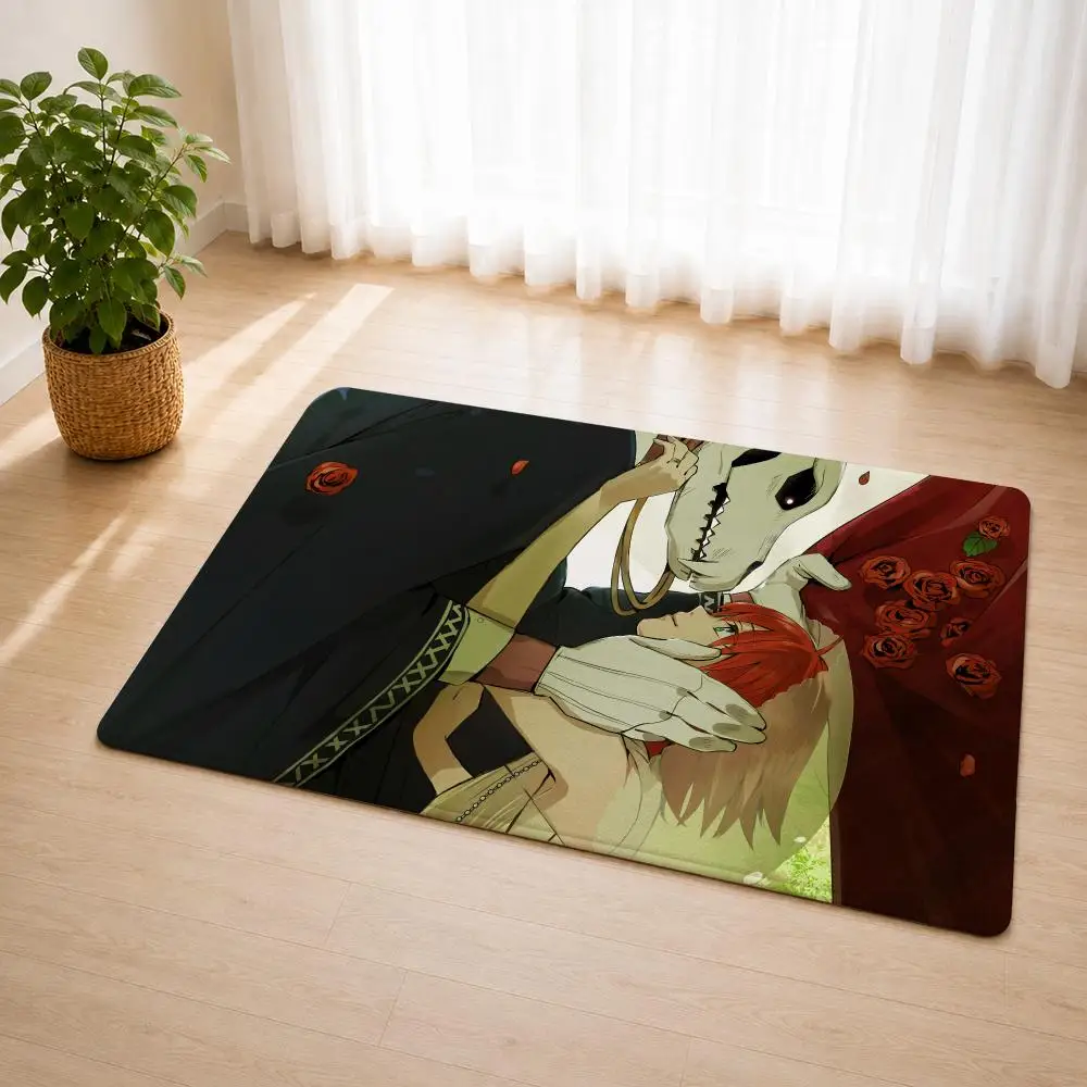 The Ancient M-Magus Bride Floor Mat Flannel Rug Soft Non Slip Door Mat For Bathroom Bedroom Kitchen Living Room Home Decor