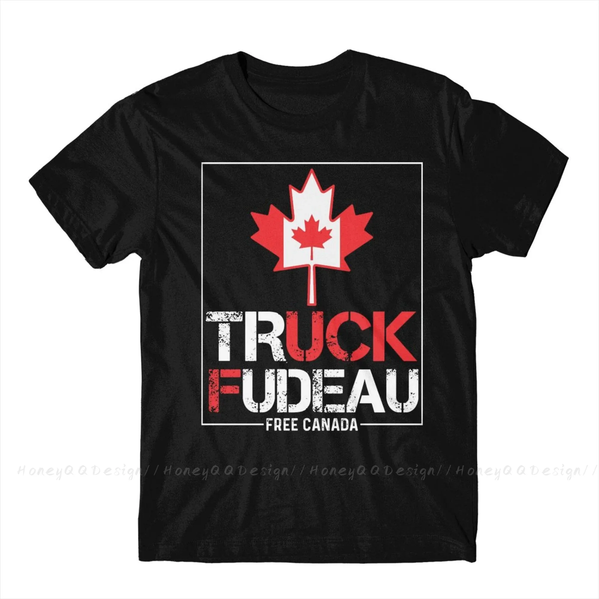 Top Quality Men Clothing Canadian Truckers T-Shirt Truck Fudeau Anti Trudeau O neck Shirt Fashion Short Sleeve