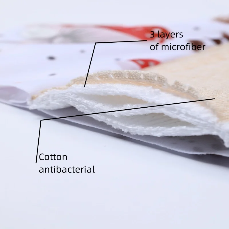 AIO 5 uds de toallas sanitarias para mujer totalmente de algodón transpirable a prueba de fugas para el período menstrual toallas menstruales reutilizables, lavables con bolsa