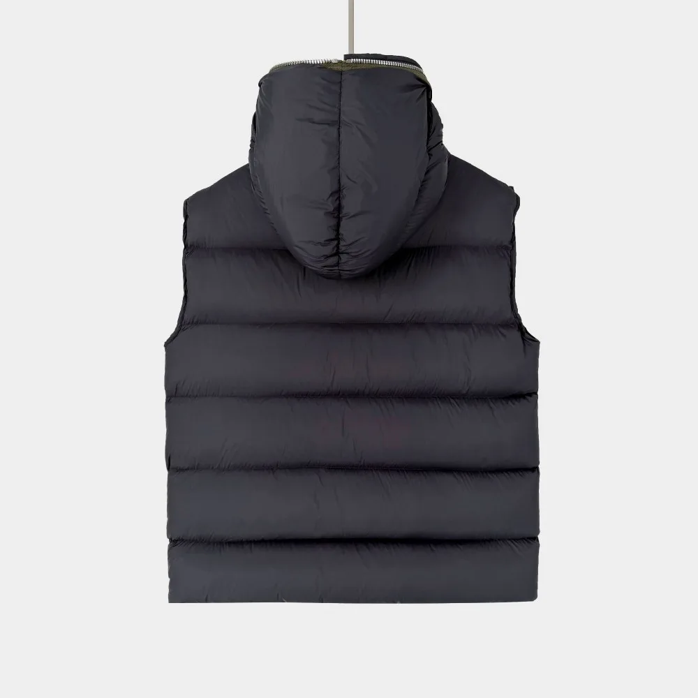 شارع العليا الظلام RO نمط أسفل سترة الرجال القرش تصميم الذرة مثقب سستة أكمام هود الدافئة أوزة أسفل سترات سترة