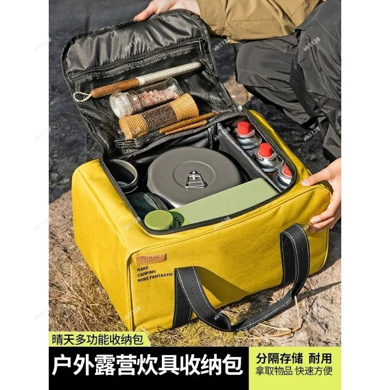 

Outdoor Picnic Cookware Bag Large Storage Pouch for Camping Stove and Tableware
