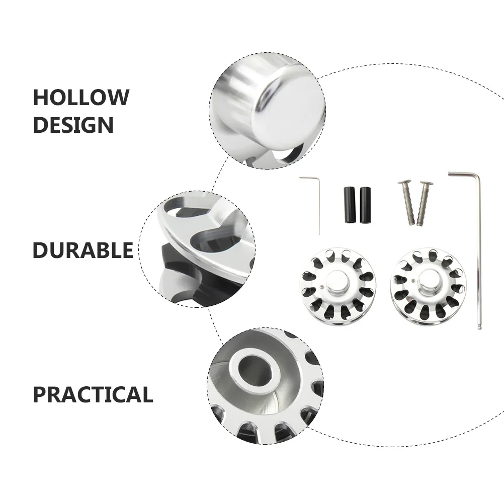 1Set Durable Aluminum Alloy Folding Bike Chain Tensioner Guide Wheel Lightweight Hollow Design Easy Install Accessories