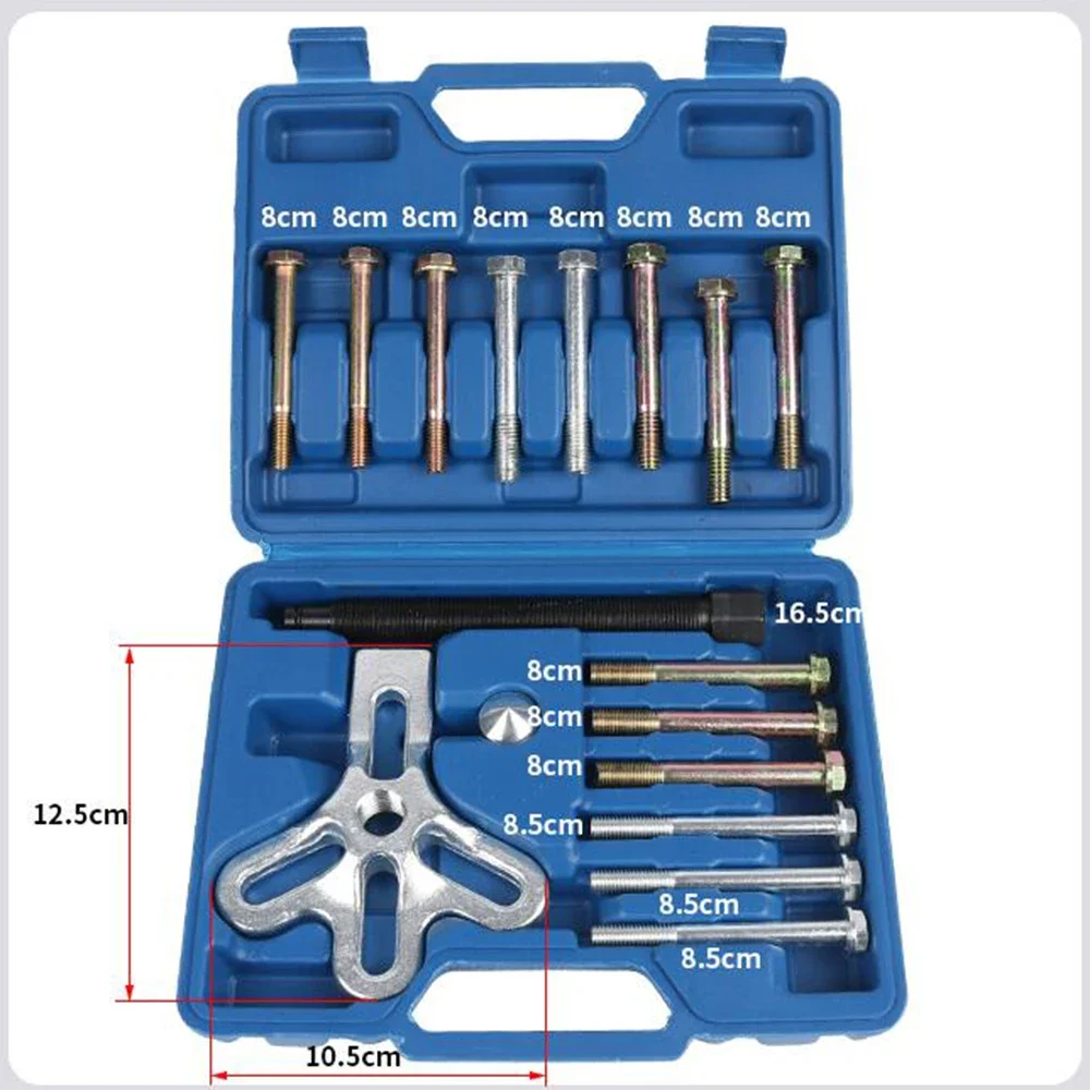 17pcs Bearing Puller Harmonic Balancer Steering Wheel Removal Set Car Tool Crankshaft Gear Bearing Pullery Repair Kit