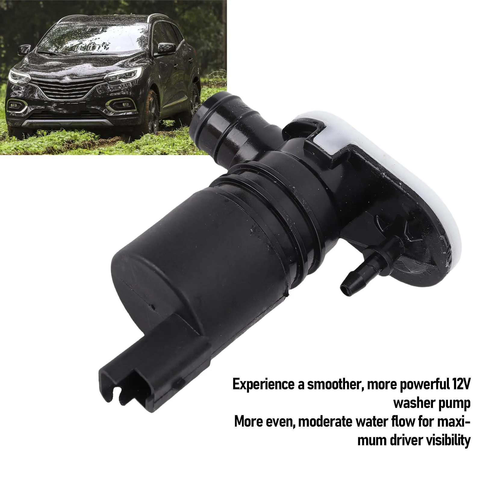 La bomba limpiaparabrisas delantero del coche garantiza un flujo de agua suave de larga duración 289209776R reemplazo para Kadjar Clio V