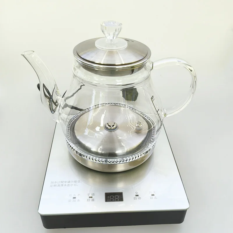 10l高硼ガラススマートタッチ電気ティーポット自動オフデジタル制御360度回転ベース家庭用