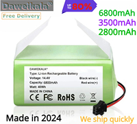 2025 New 14.4V 6.8Ah Li-ion Battery for Conga 990 1090 Tesvor X500 Ecovacs Deebot N79 N79S DN622 Eufy RoboVac 11 11S RoboVac 30