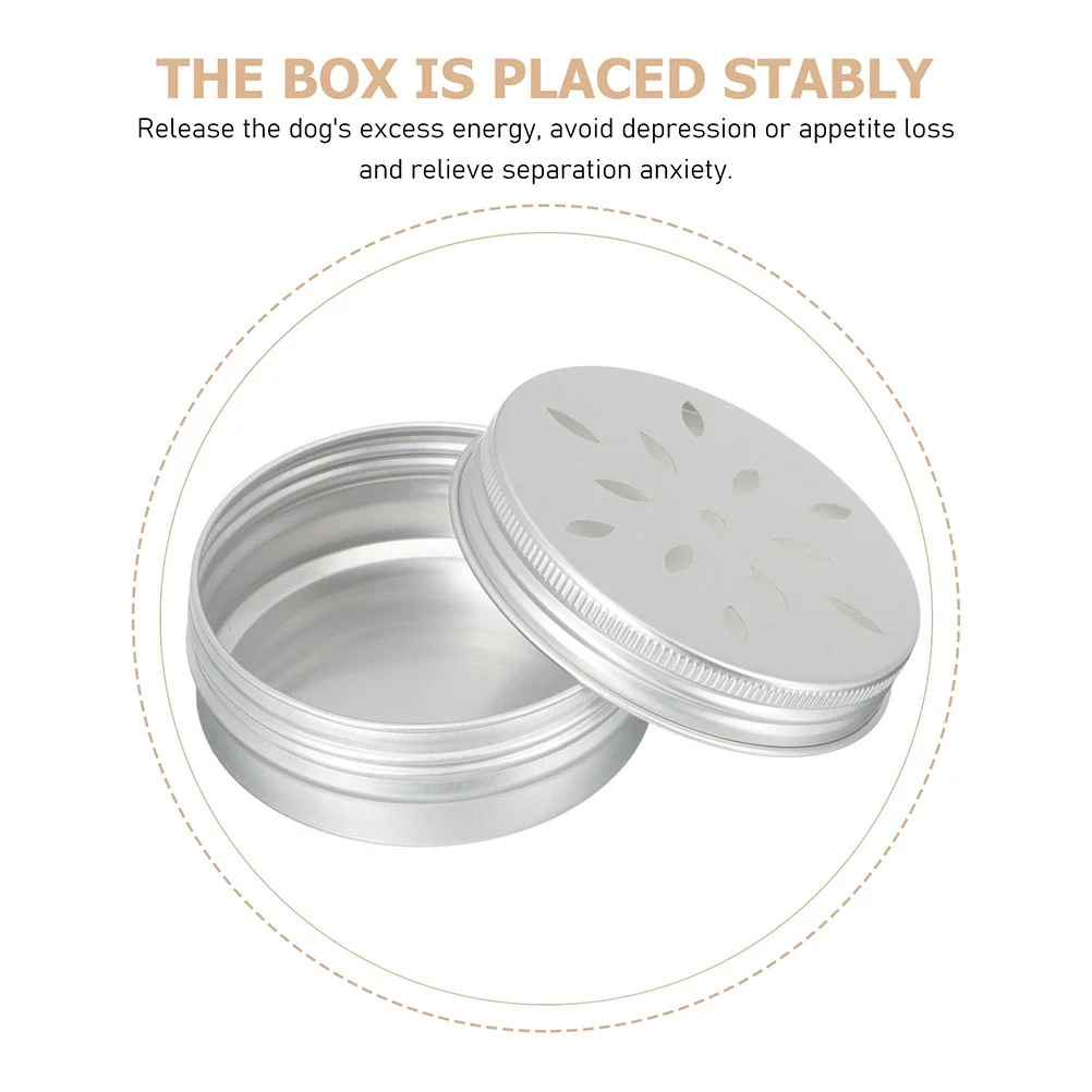 6 Pcs Dog Training Scent Box for Dogs Pet Suite Metal Tins with Lids Aluminum Case Supplies Work