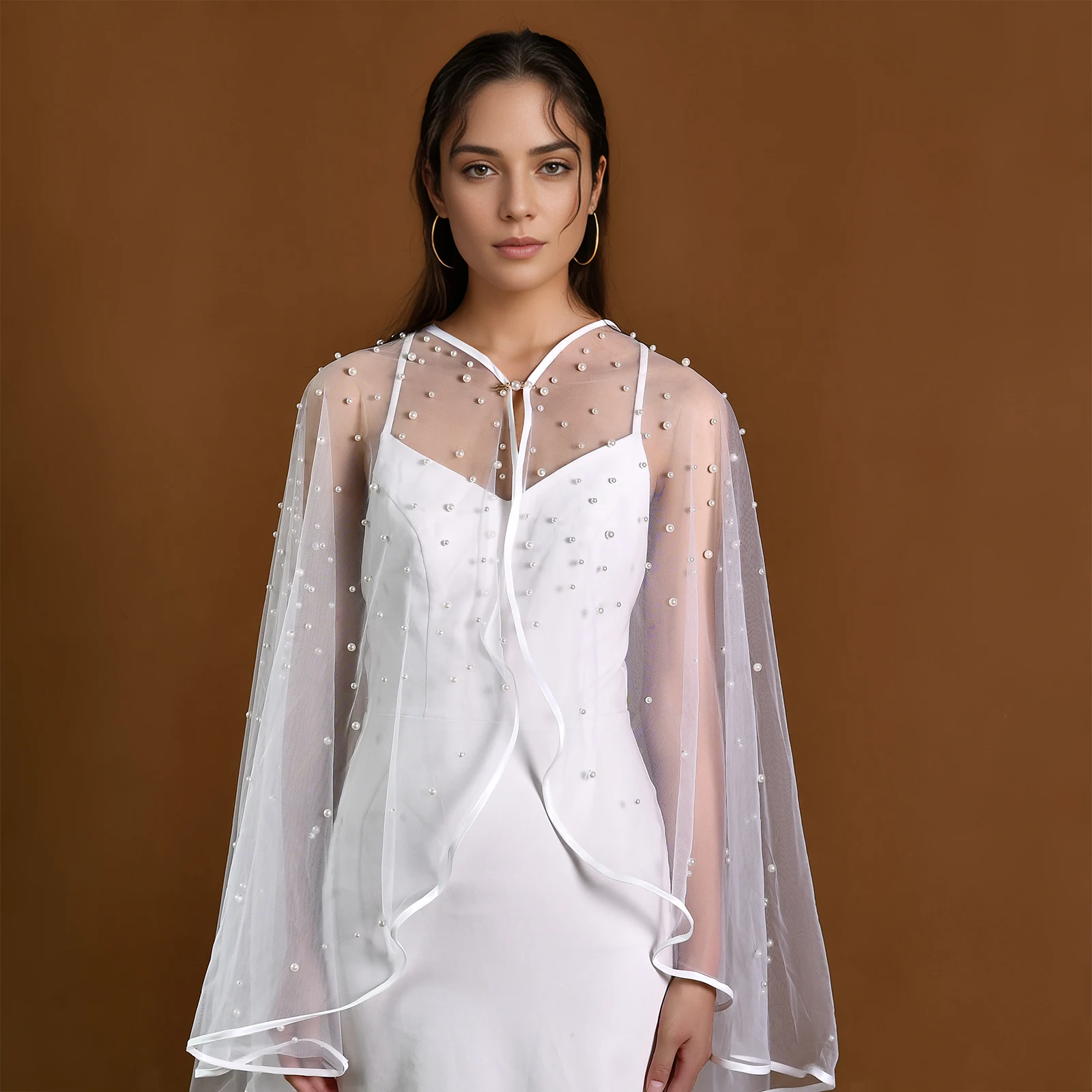 

MG14 Elegant Womens Party Jacket Bridal Cloak Shoulders Wedding Cover Wedding Accessories Bolero Women's Arm Sleeves for Wedding