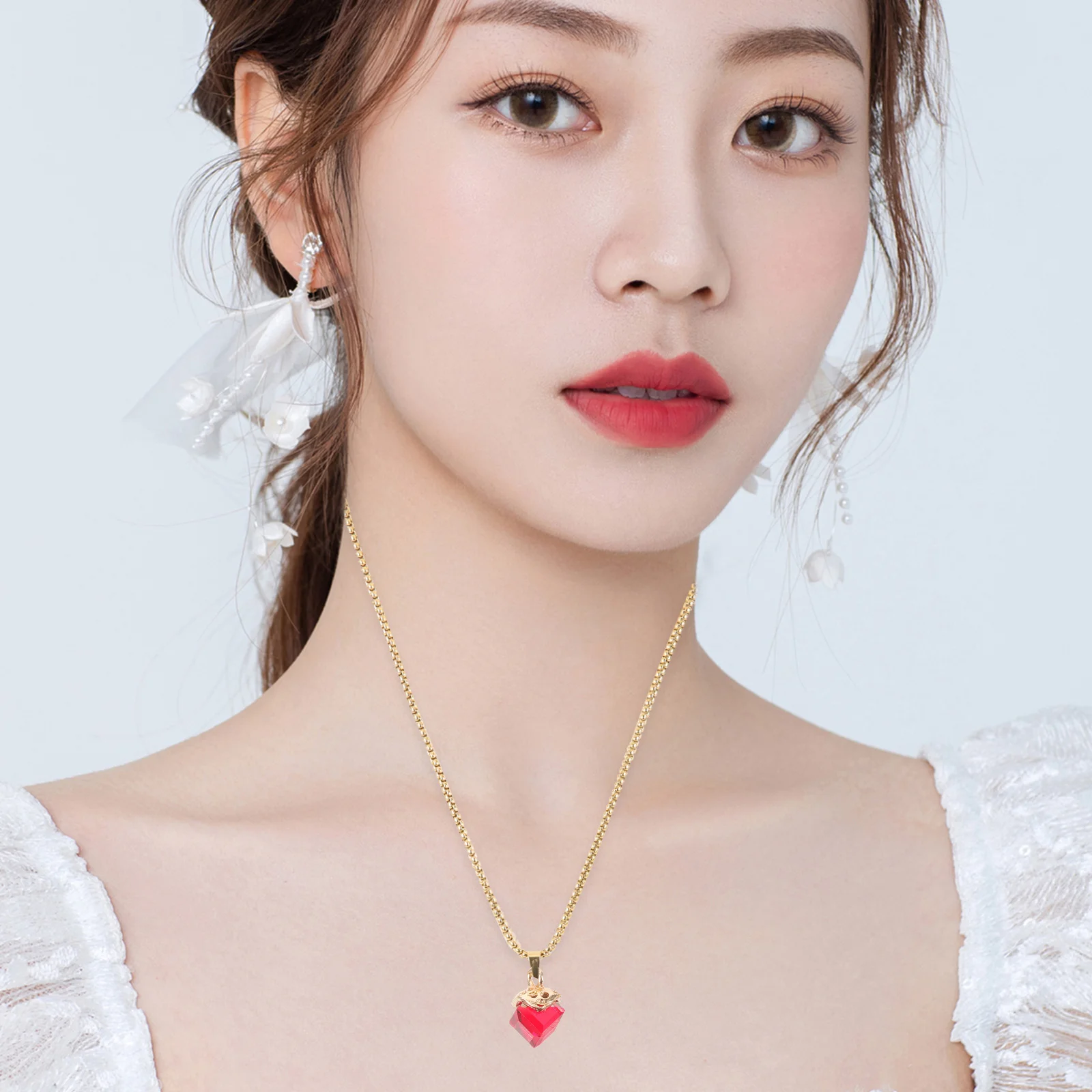 40 قطعة كريستال لصنع المجوهرات مكعب كريستال الخرز Diy بها بنفسك قلادة جالبة للحظ قلادة سوار المفاتيح اكسسوارات الديكور استرخى #4