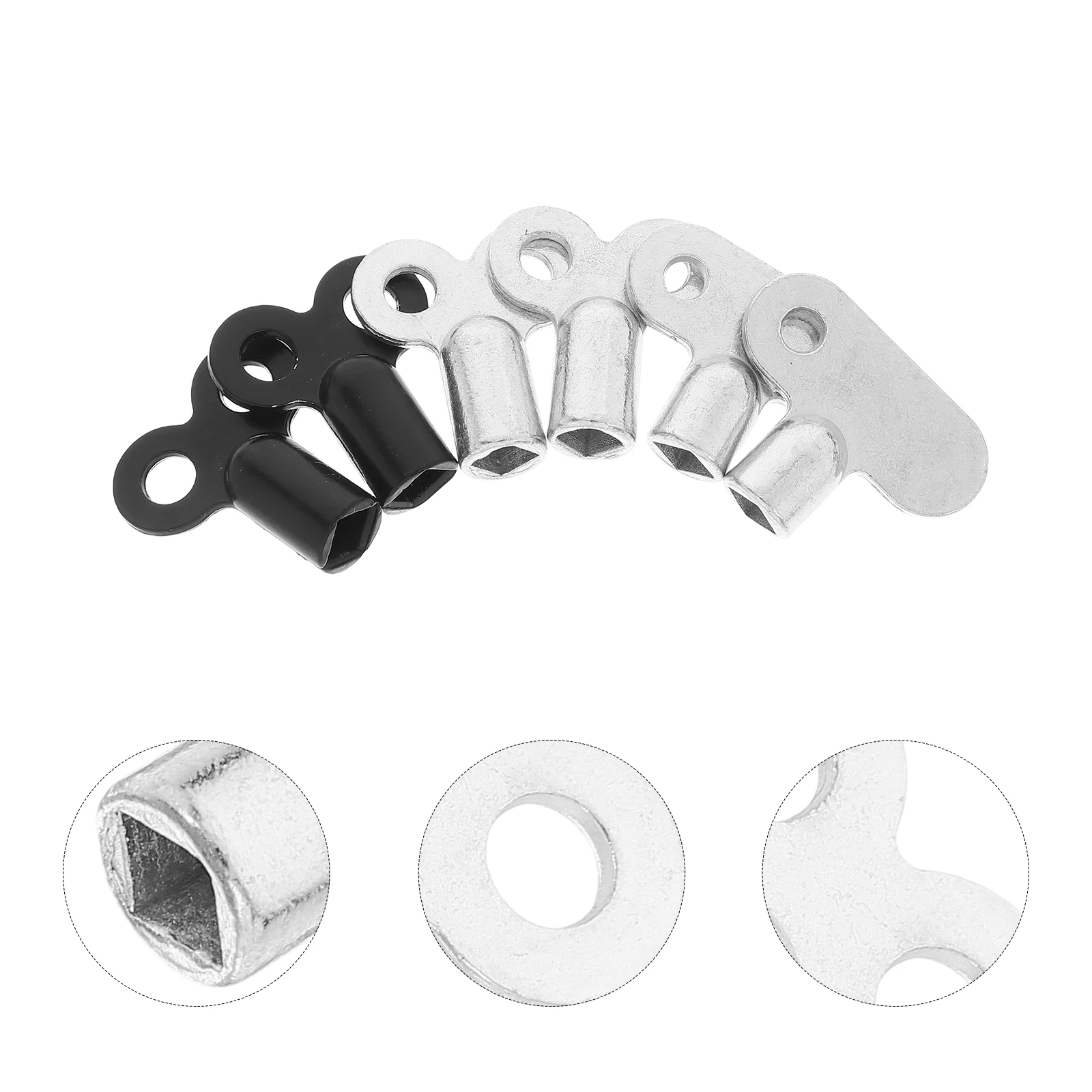 

6pcs Radiator Bleed Key Set Metal Heater Bleeding Tool For Hvac Universal Valve Wrench Zinc Alloy Exhaust Key For Faucets