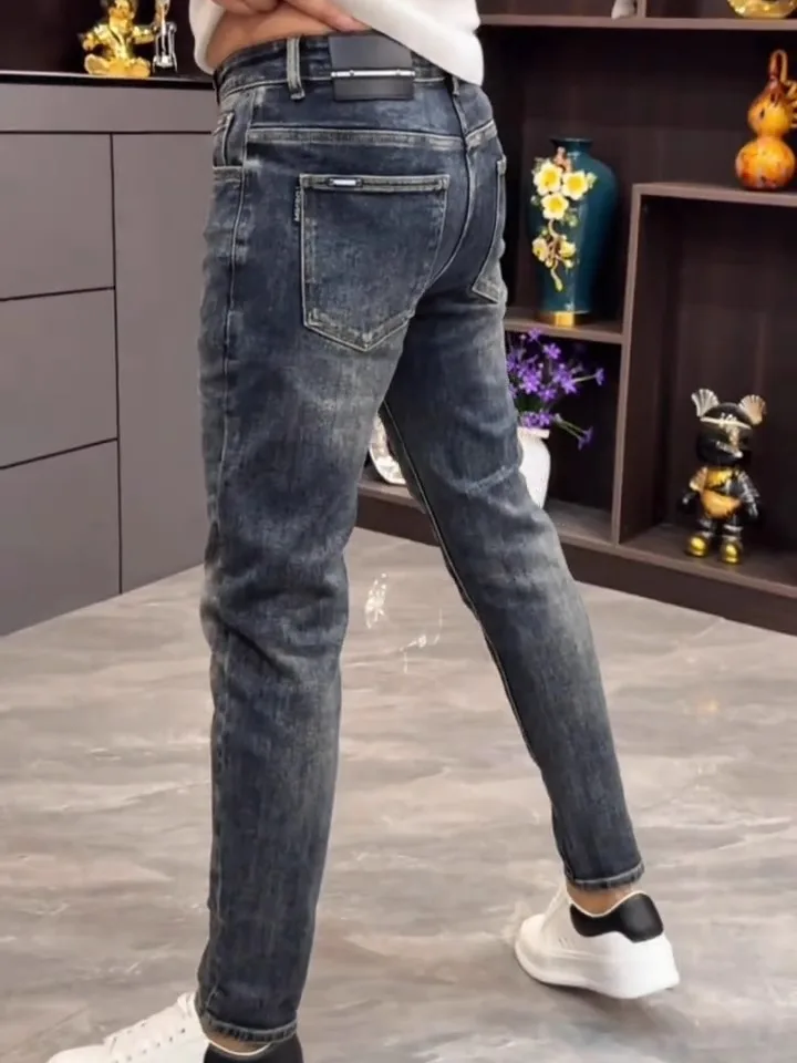 

High Quality Fashionable Men's Jeans Autumn Winter New Arrival Versatile Stylish Business Casual Straight Leg Fit Standard