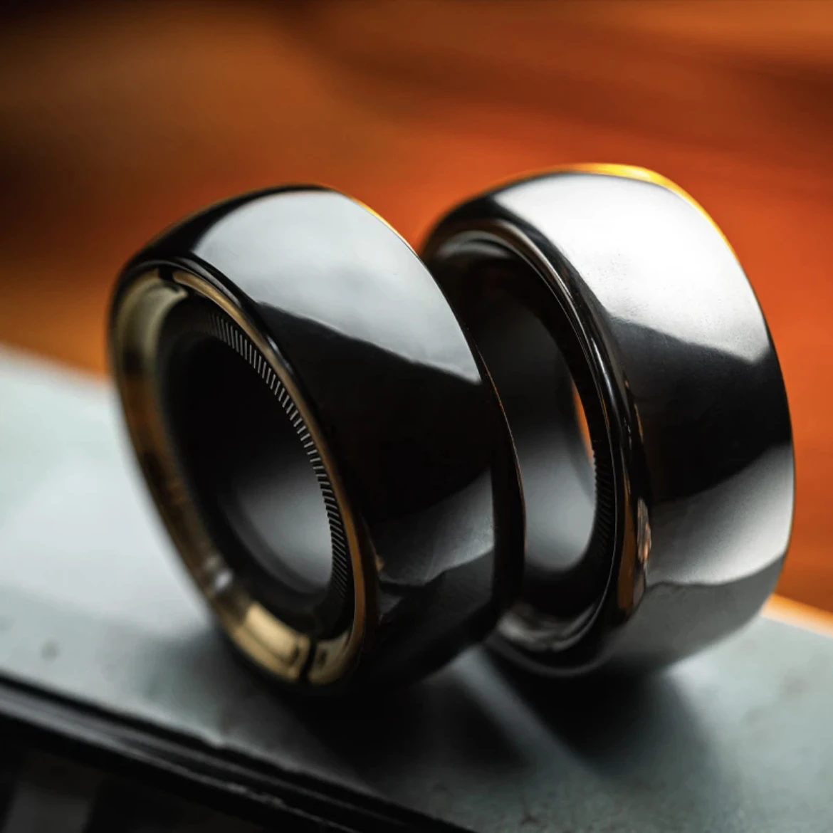 LAUTIE Mechanic Ring Fidget Spinner Slider Zirconium Alloy EDC Toys Metal Anti Stress Sensory ADHD Focus Tool Fidgeting Toys
